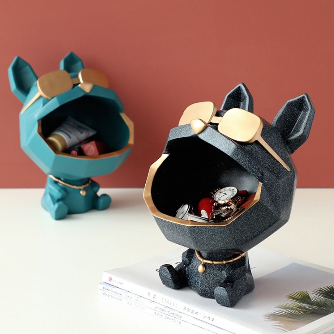 Happy Dog Figurine Storage Box