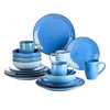 Blue Stoneware Ceramic Dinnerware Set for 4 8 12 SKU 70092