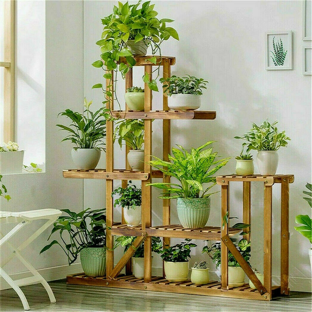 Solid Wood Plant Pot Stand for Indoor and Outdoor SKU 35004