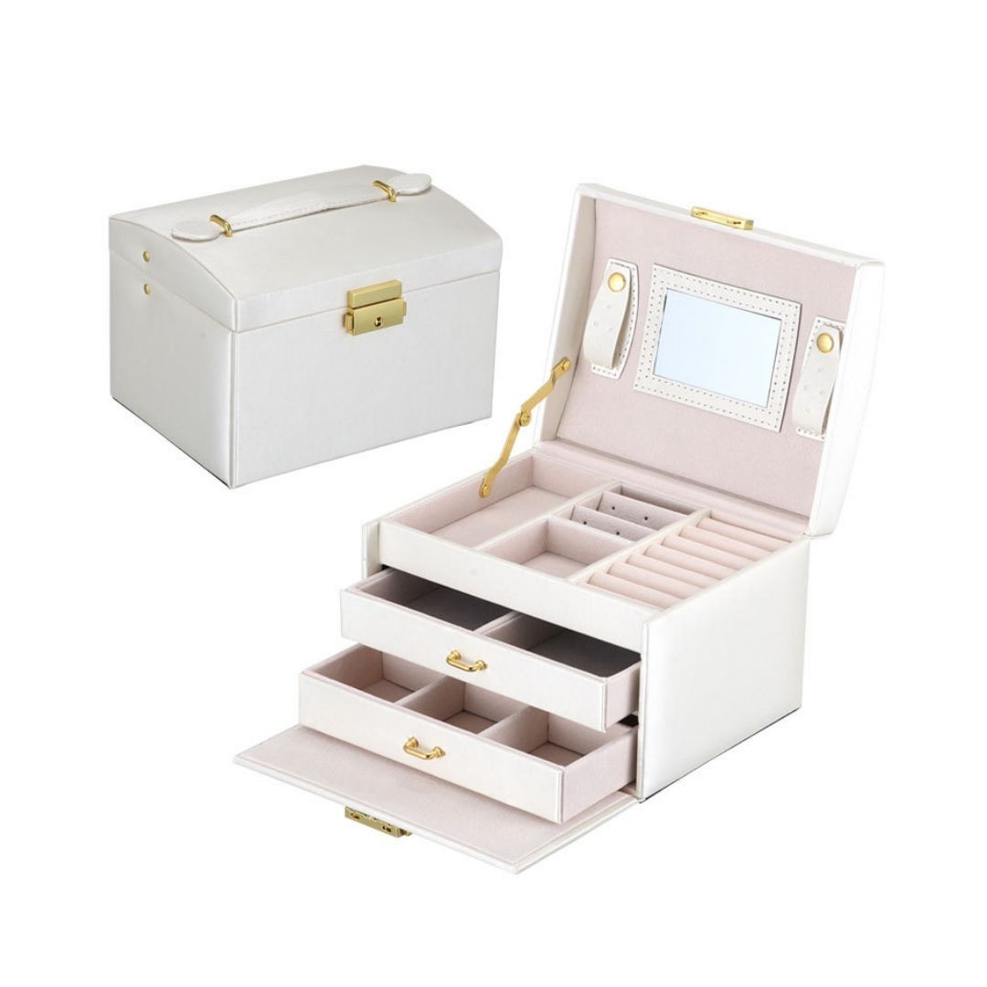 Luvarie Jewelry Box with Mirror and Lock S3 SKU 21021