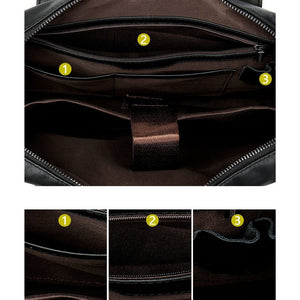 Leather Messenger Laptop Shoulder Bag for Men 82030
