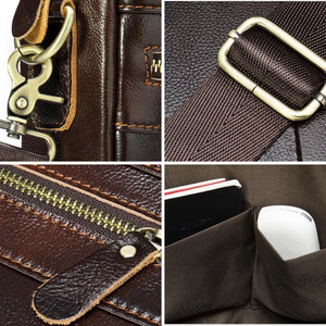 Leather Messenger Laptop Shoulder Bag for Men 82021
