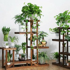 Solid Wood Plant Pot Stand for Indoor and Outdoor SKU 35004