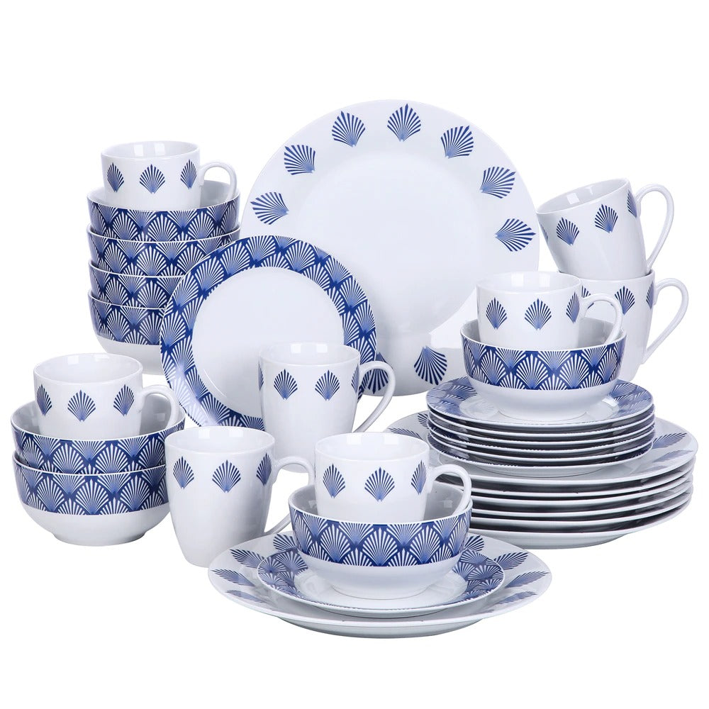 White Stoneware Ceramic Dinnerware Set for 4 8 SKU 70058
