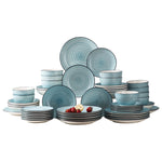 Sky Blue Stoneware Ceramic Dinnerware Set for 6 12 SKU 70090