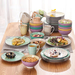 Stoneware Ceramic Dinnerware Set for 4 8 12 SKU 70014