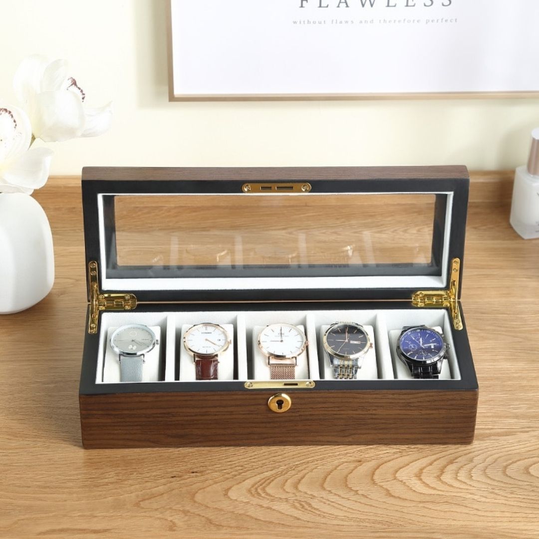 Wooden Watch Box For 5 Watches 22011