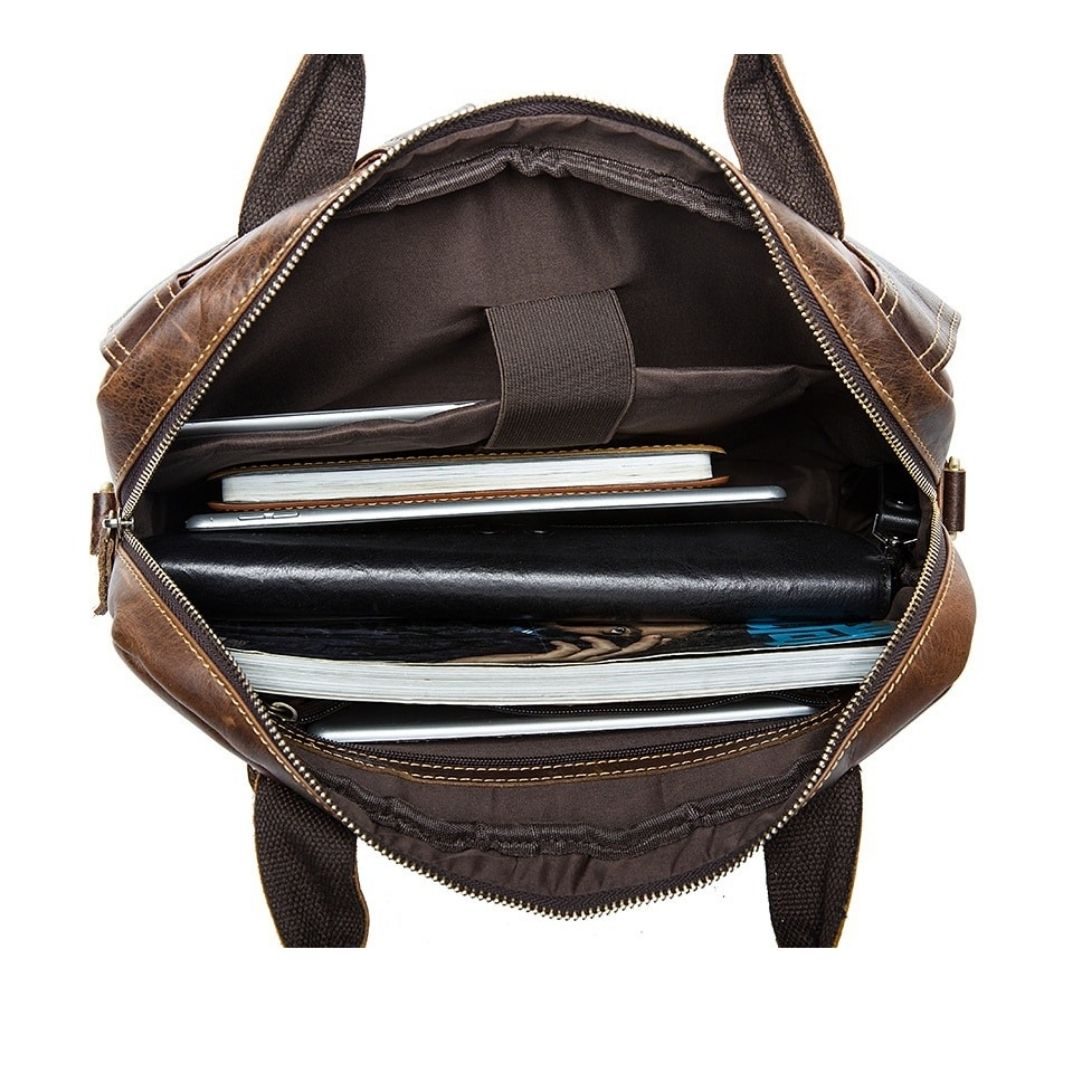 Leather Messenger Laptop Shoulder Bag for Men 82031
