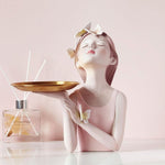 Girl Imagination Figurine Food Tray