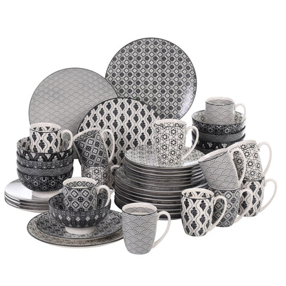 Japanese Style Stoneware Ceramic Dinnerware Set for 4 8 12 SKU 70029