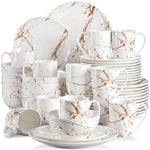 White Stoneware Ceramic Dinnerware Set for 4 8 12 SKU 70026