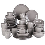 Grey Stoneware Ceramic Dinnerware Set for 4 8 12 SKU 70096