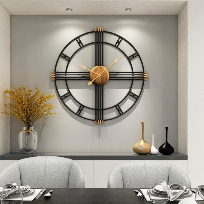 Large Round Metal Wall Clock S3