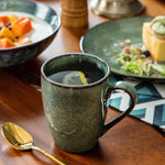 Green Stoneware Ceramic Dinnerware Set for 4 8 12 SKU 70005