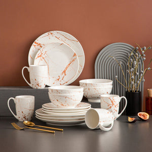 White Stoneware Ceramic Dinnerware Set for 4 8 12 SKU 70026