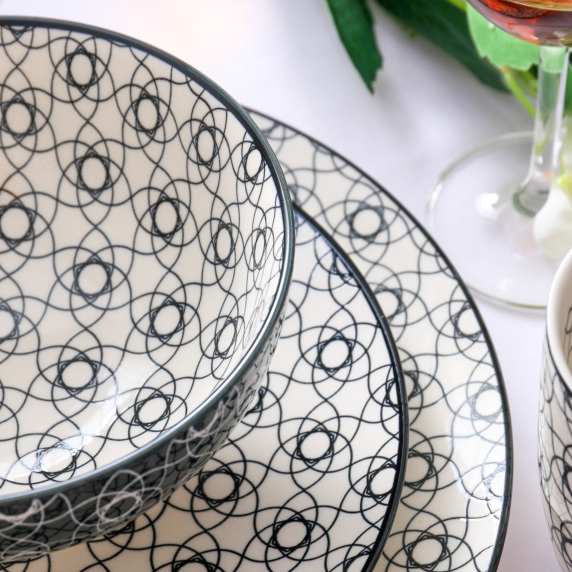 Grey Stoneware Ceramic Dinnerware Set for 4 8 SKU 70063