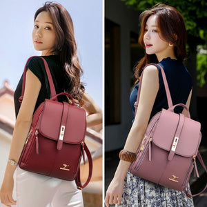 Cute Bookbag Leather Backpack Purse for Women 82034