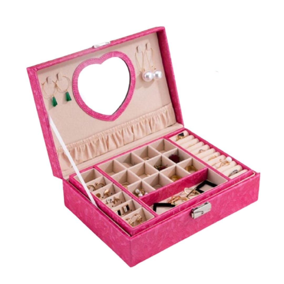 Luvarie Jewelry Box with Mirror and Lock S4 SKU 21048