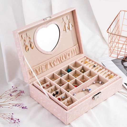 Luvarie Jewelry Box with Mirror and Lock S4 SKU 21048