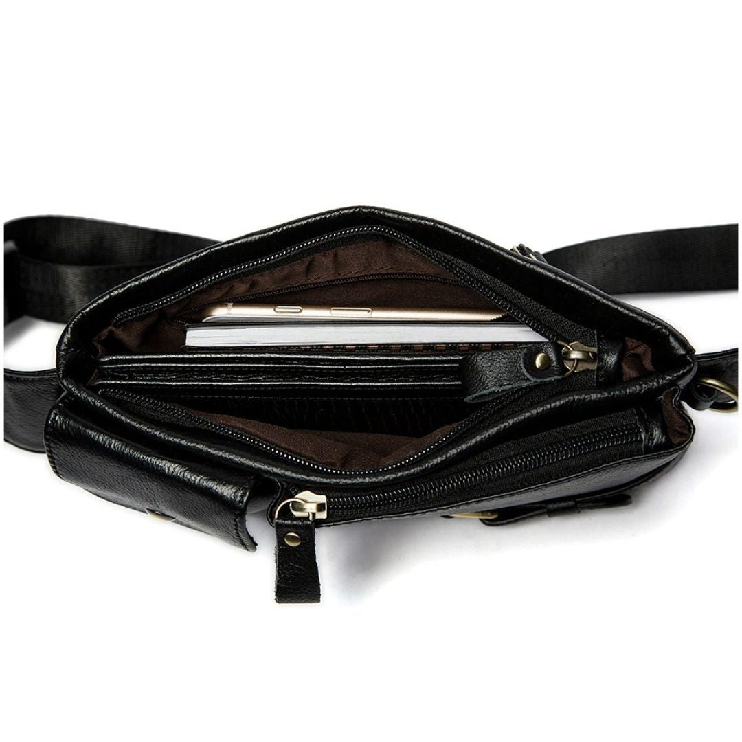 Fashion Waist Bag Leather Fanny Pack for Men 82027