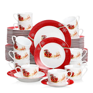 Stoneware Christmas Dinnerware Set 30 60 Pieces 70008