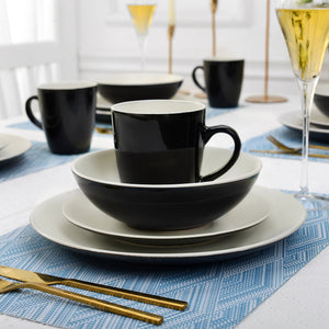 Grey Stoneware Ceramic Dinnerware Set for 4 8 12 SKU 70076