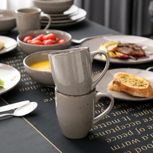 Grey Stoneware Ceramic Dinnerware Set for 4 8 12 SKU 70096