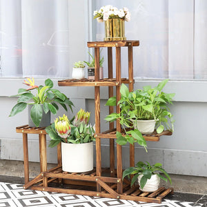 Solid Wood Plant Pot Stand for Indoor and Outdoor SKU 35004
