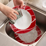 White Red Stoneware Ceramic Dinnerware Set for 6 SKU 70108