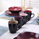 Purple Stoneware Ceramic Dinnerware Set for 4 8 12 SKU 70070