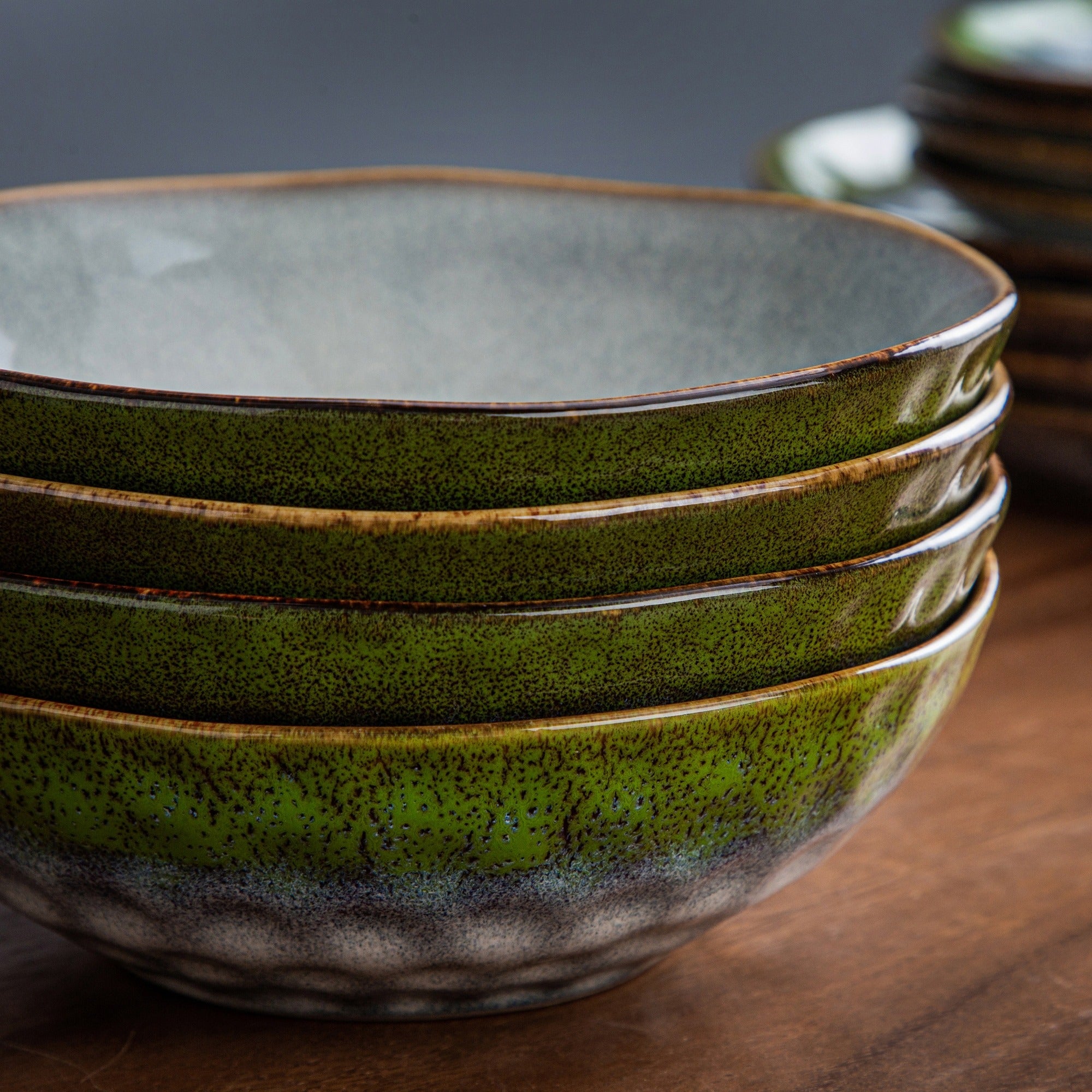 Olive Stoneware Ceramic Dinnerware Set for 4 8 12 SKU 70056