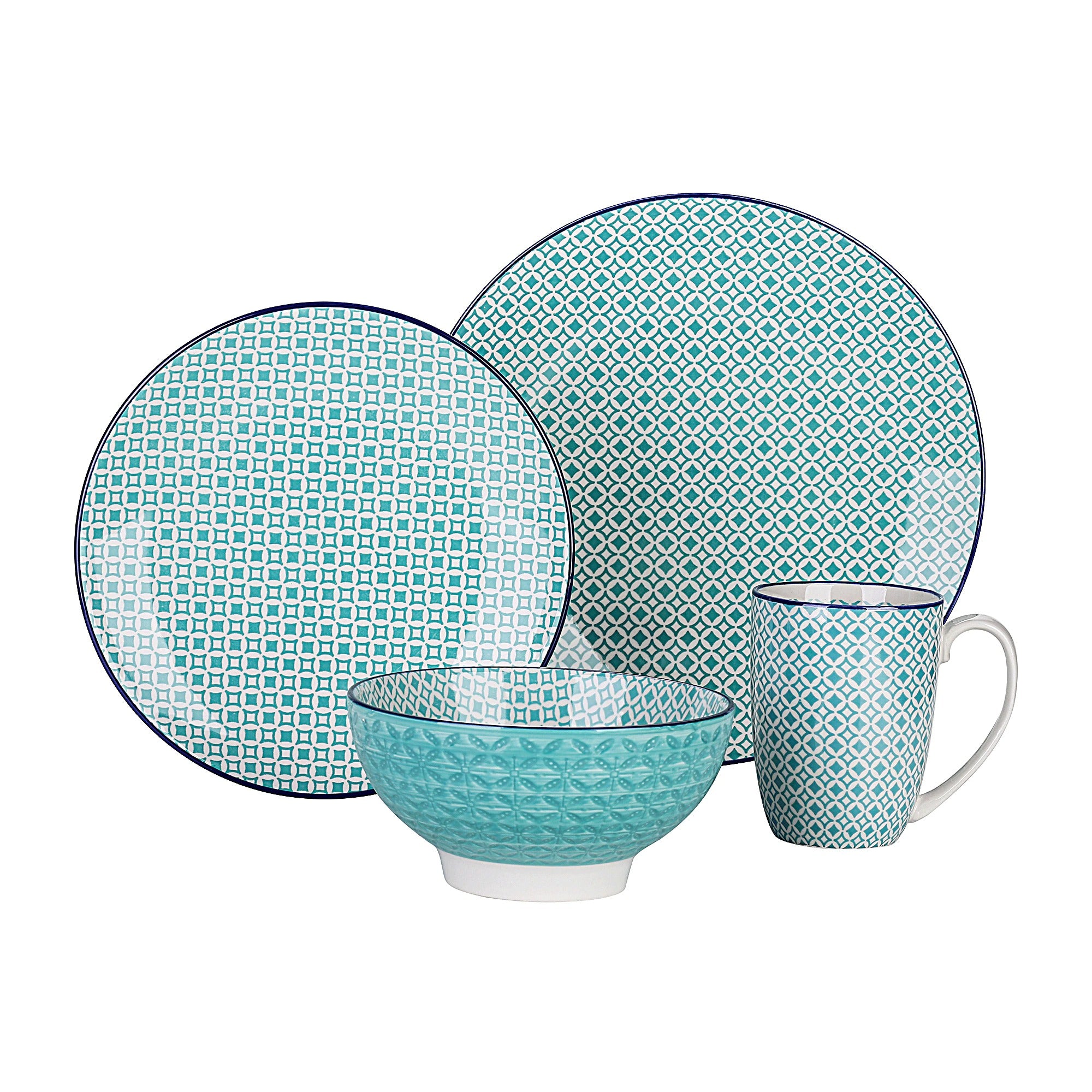 Mixed Color Stoneware Ceramic Dinnerware Set for 4 8 12 SKU 70089