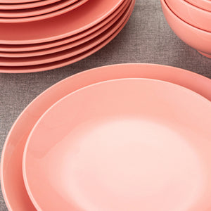 Pink Stoneware Ceramic Dinnerware Set for 4 8 12 SKU 70044