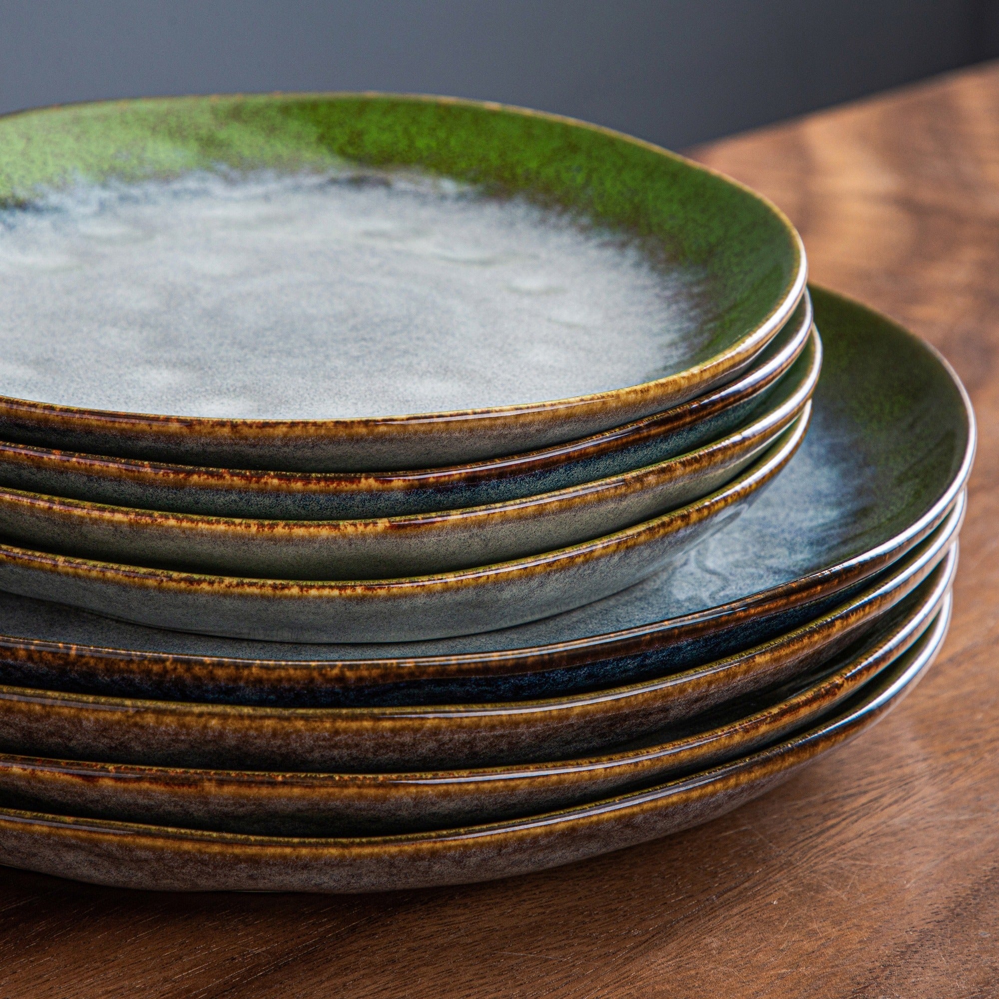 Olive Stoneware Ceramic Dinnerware Set for 4 8 12 SKU 70057