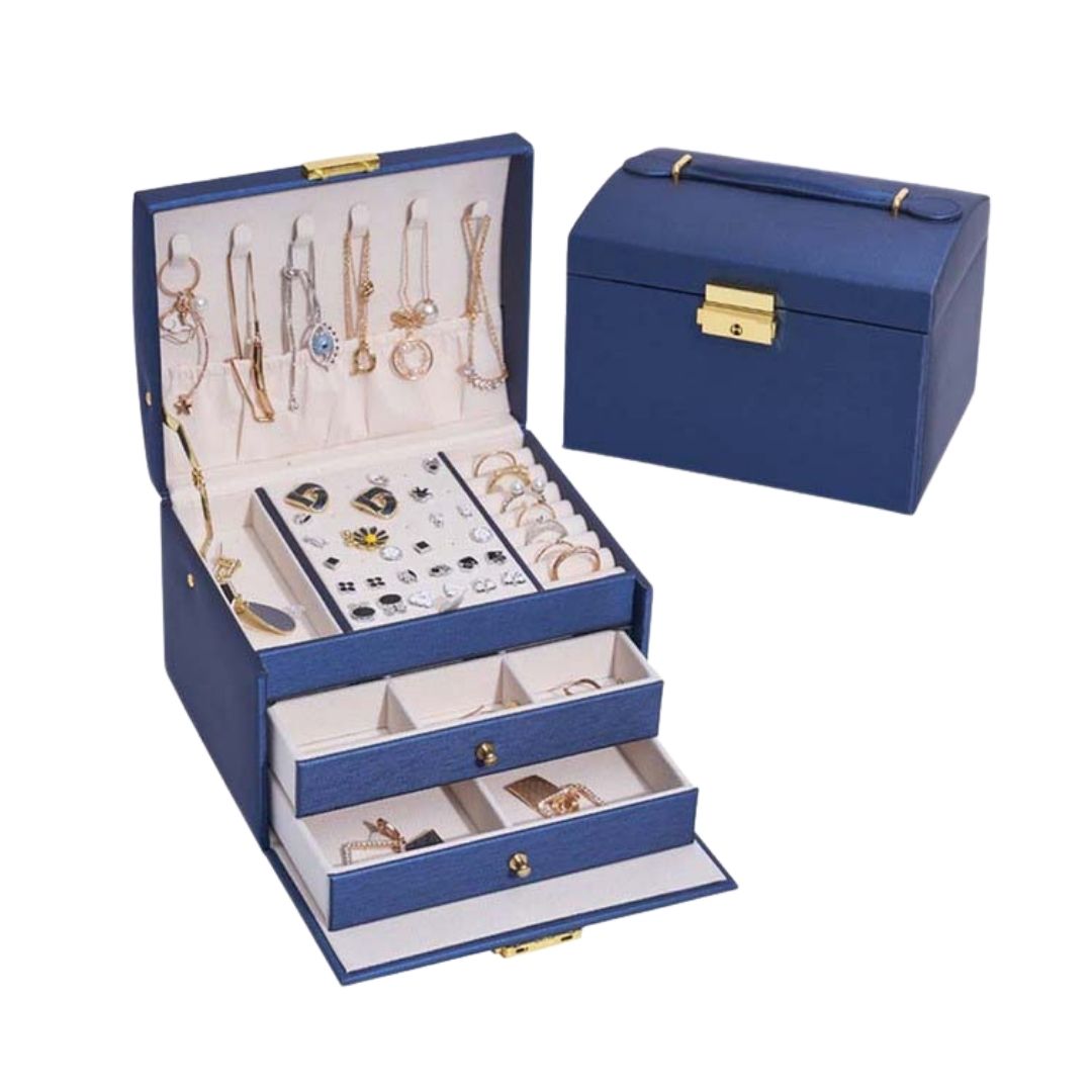 Luvarie Leather Jewelry Box with Lock SKU 21037
