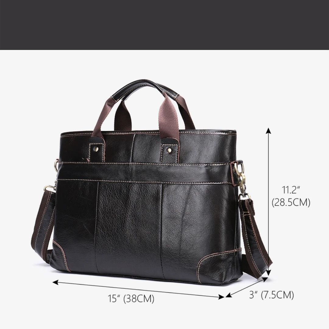 Leather Messenger Laptop Shoulder Bag for Men 82024