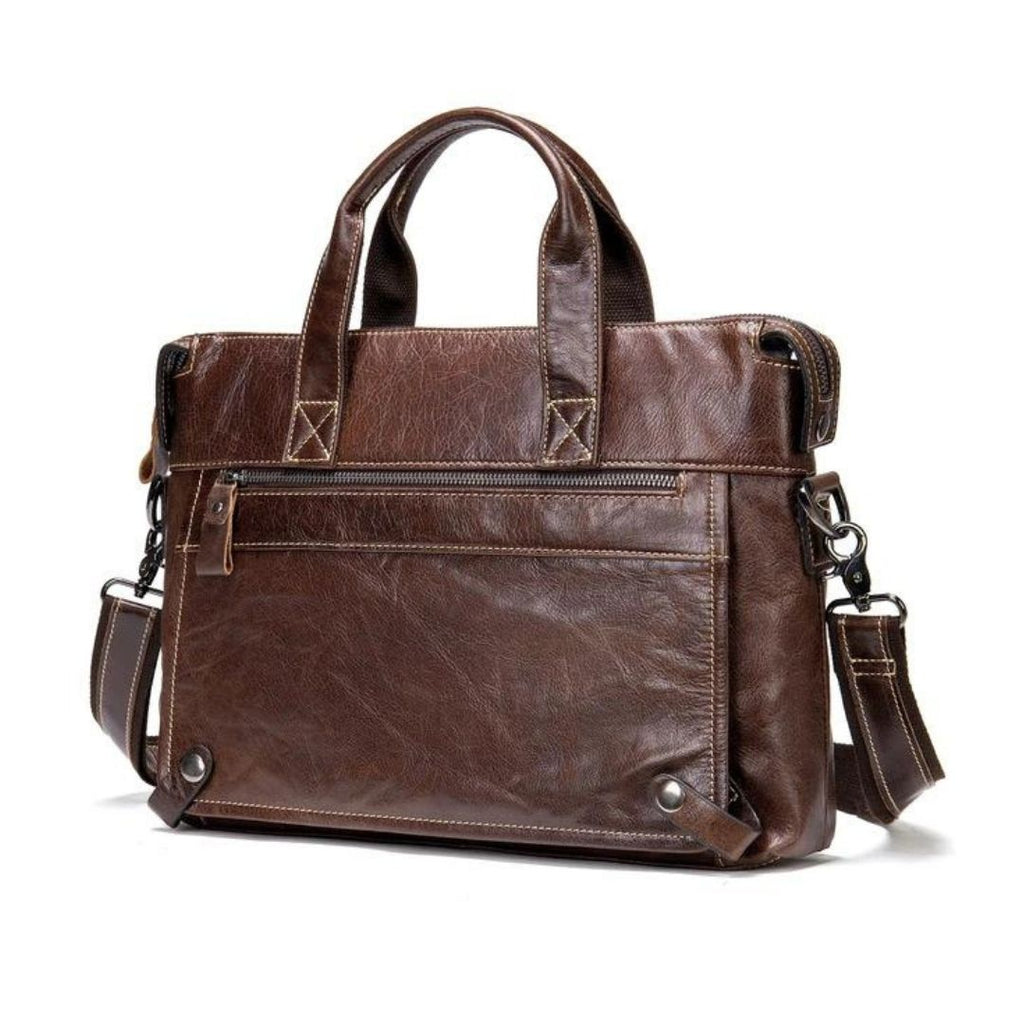 Leather Messenger Laptop Shoulder Bag for Men 82025