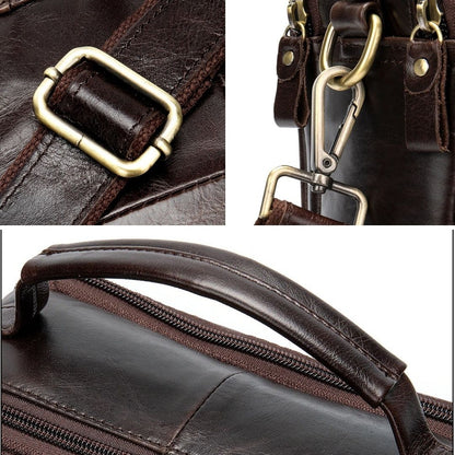 Leather Messenger Shoulder Bag for Men 82026