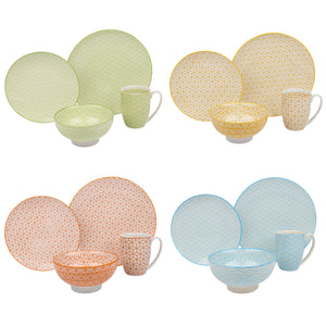 Mixed Color Stoneware Ceramic Dinnerware Set for 4 8 12 SKU 70087