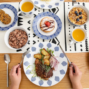 White Stoneware Ceramic Dinnerware Set for 4 8 SKU 70058