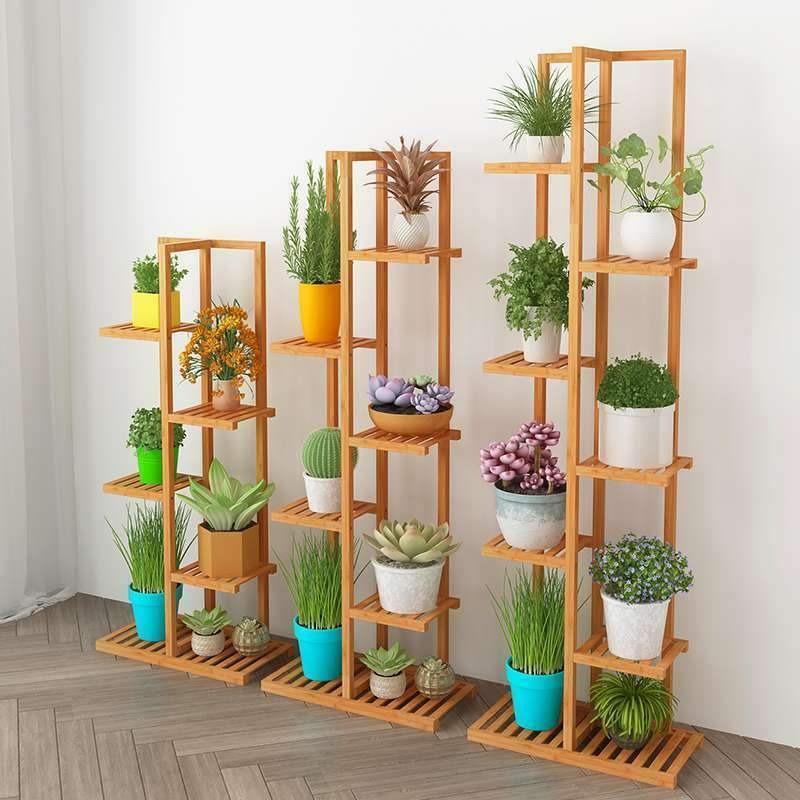 Bamboo Plant Pot Stand for Indoor and Outdoor SKU 35001