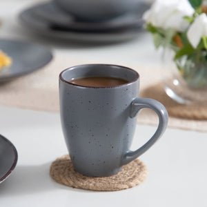 Grey Stoneware Ceramic Dinnerware Set for 4 8 12 SKU 70065