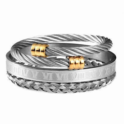Stainless Steel Charm Bracelet for Men