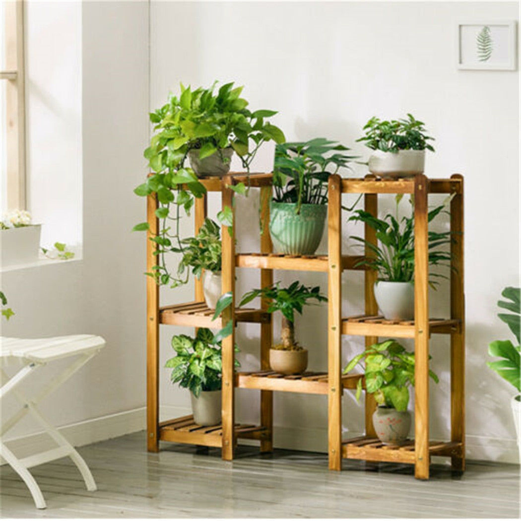 large wooden plant stand indoor Solid Wood Plant Pot Stand for Indoor and Outdoor SKU 35009