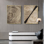 Tree Rings Art Print on Canvas 31039