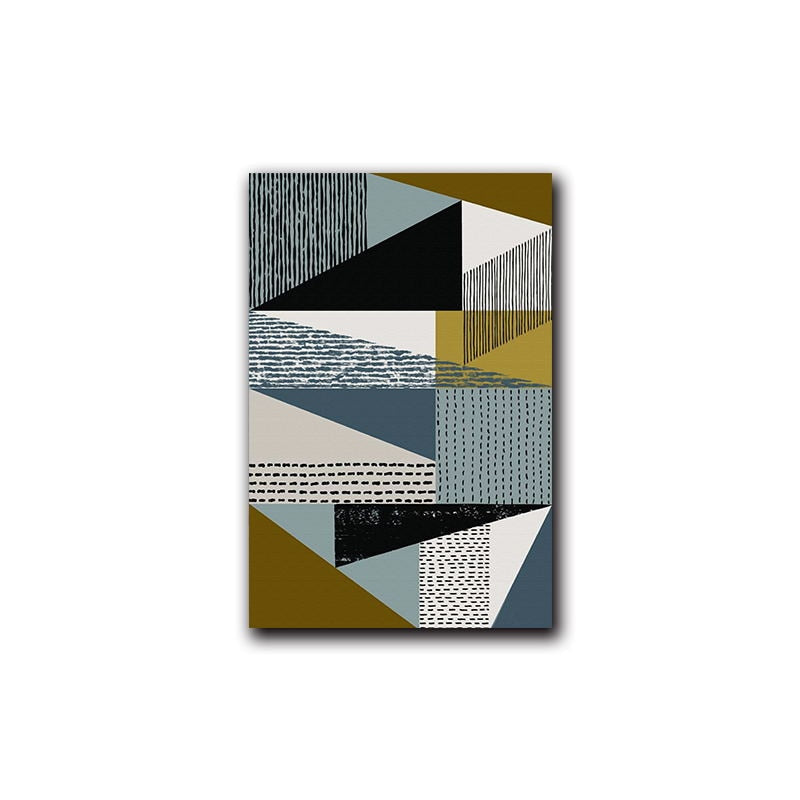 Modern Geometric Shape Art Print on Canvas