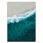 Blue Sea and Shore Art Print on Canvas