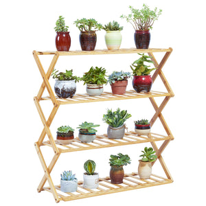 Bamboo Plant Pot Stand for Indoor and Outdoor SKU 35018
