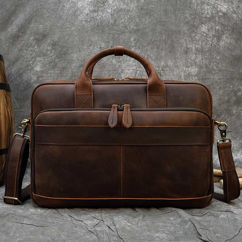 Leather Messenger Laptop Bag for Men 82004