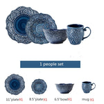 Luxury Baroque Ceramic Dinnerware Set for 1 2 4 SKU 70082